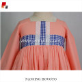 latest dress design pink long sleeve girl dress